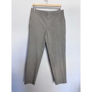 🐊 Lacoste L!VE Slim Fit Check Pants Men's FR 42 US 33 Blue Beige Plaid Trousers
